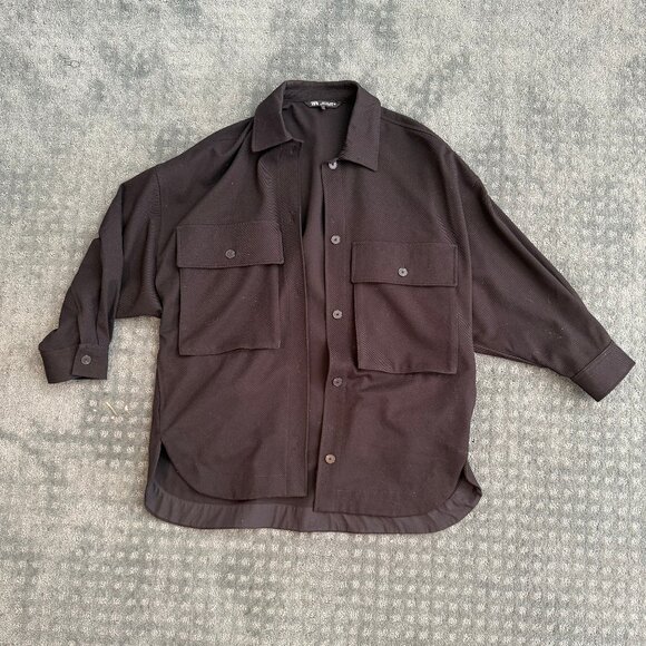 ZARA Black Oversized Workwear Jacket – Size Small - Picture 1 of 3